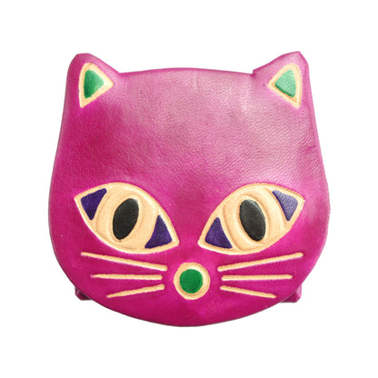 Cat Leather Coin Purse - Made In Italy