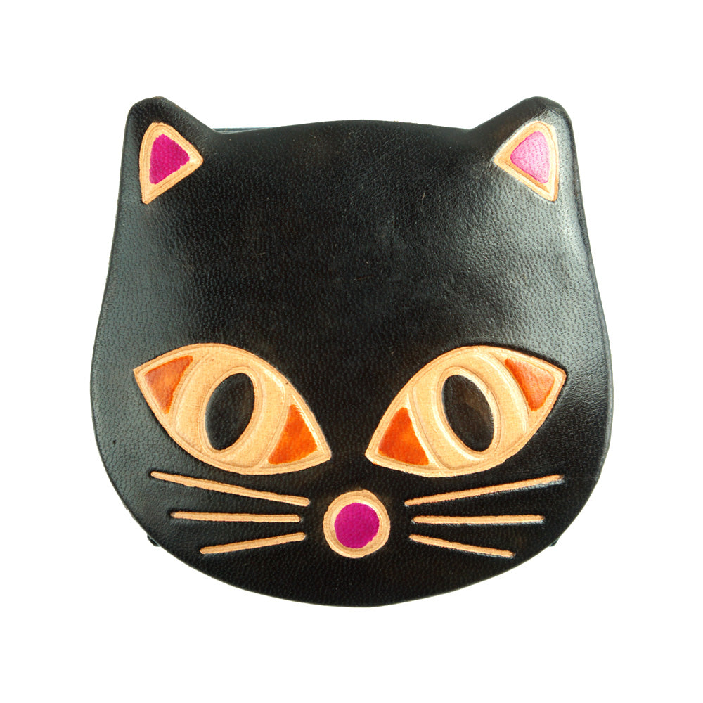 Cat Leather Coin Purse - Made In Italy