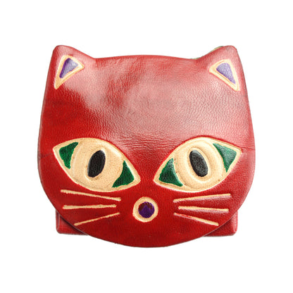 Cat Leather Coin Purse - Made In Italy