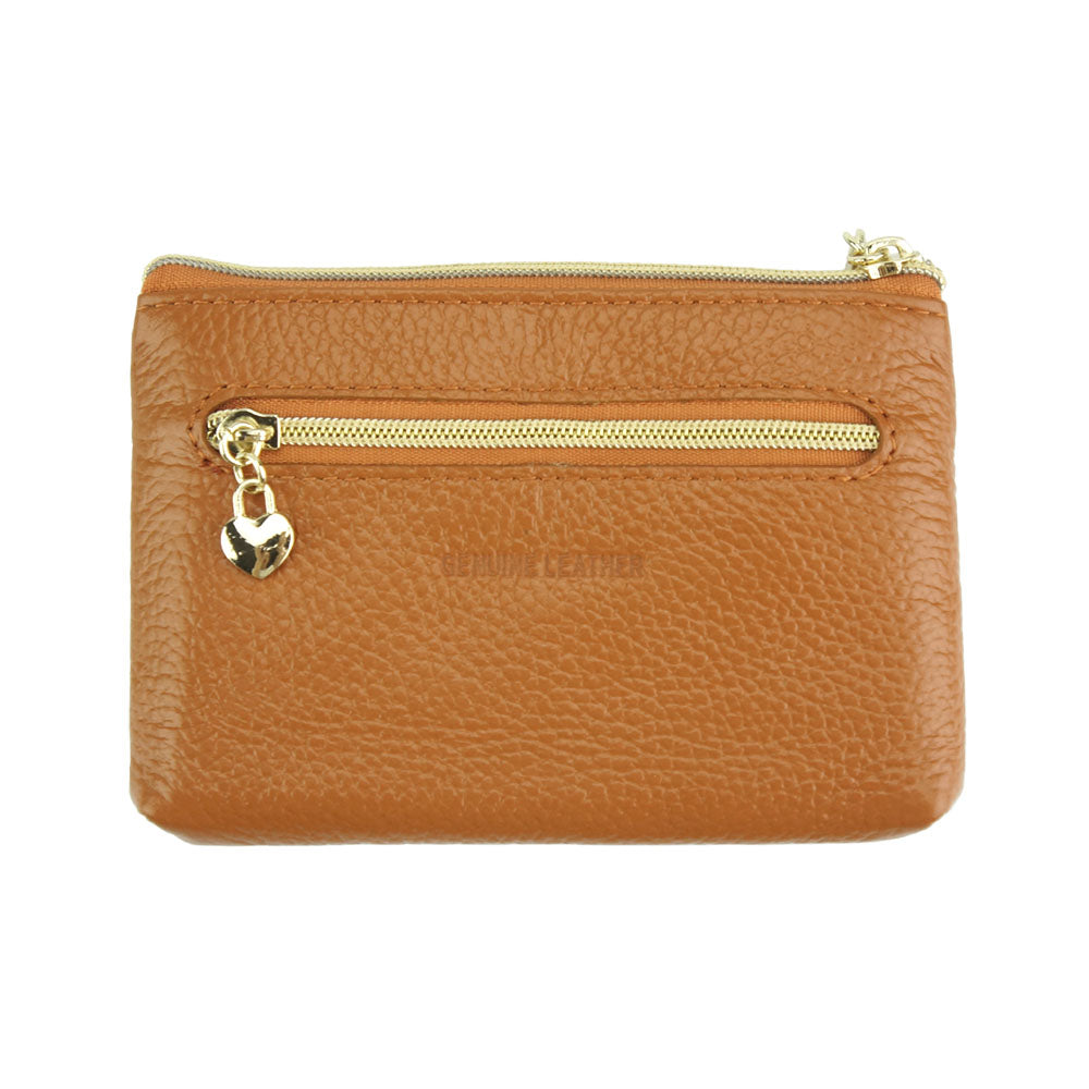 Soave Leather Coin Card Holder - Made In Italy