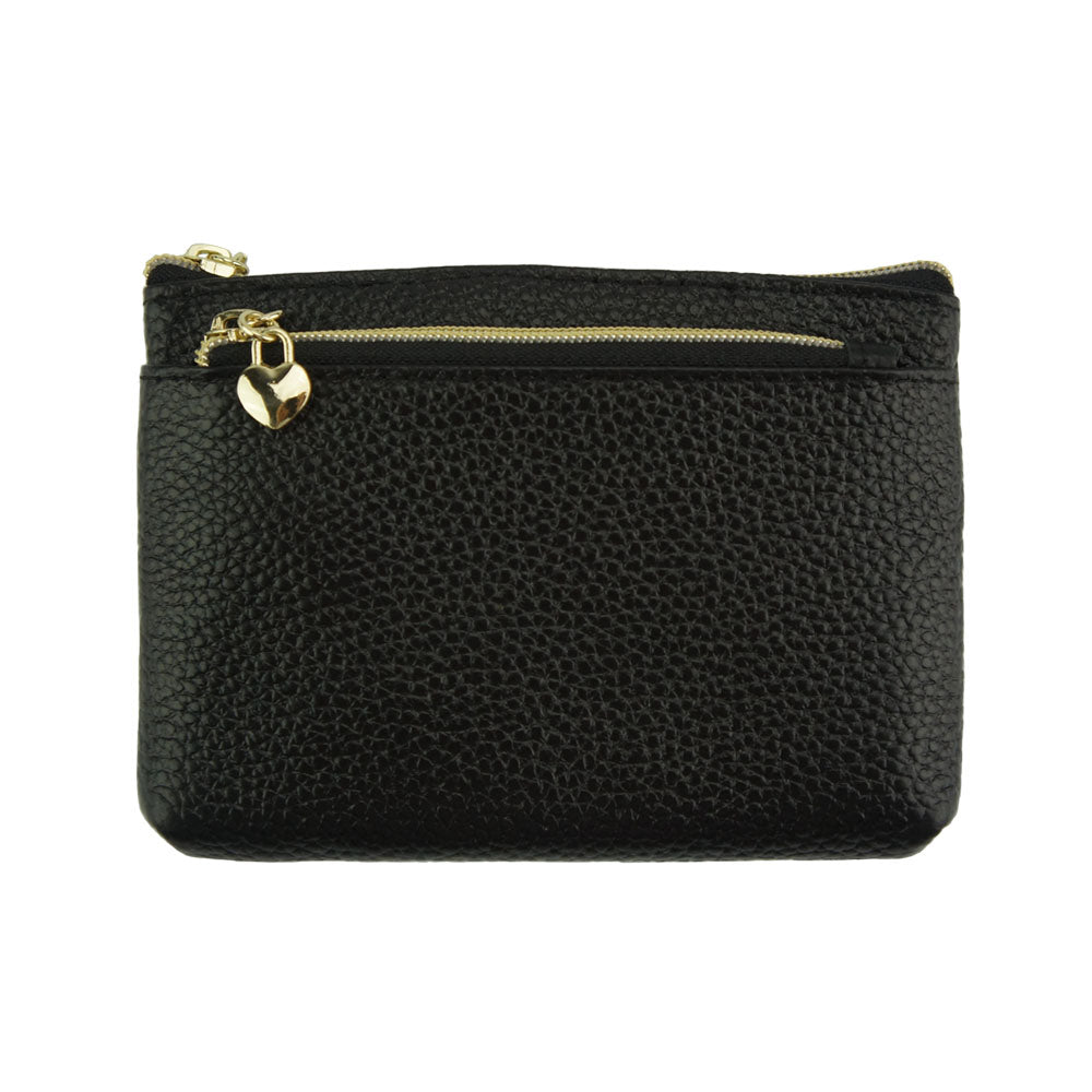 Soave Leather Coin Card Holder - Made In Italy