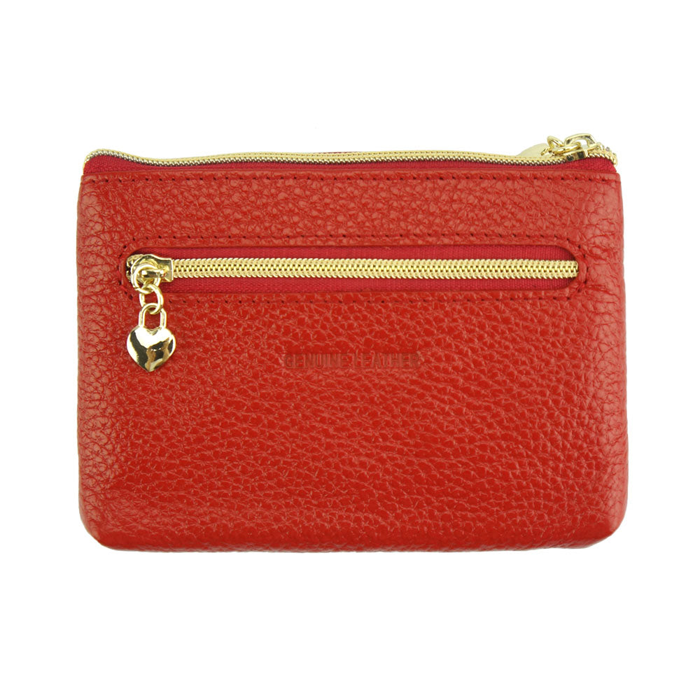 Soave Leather Coin Card Holder - Made In Italy