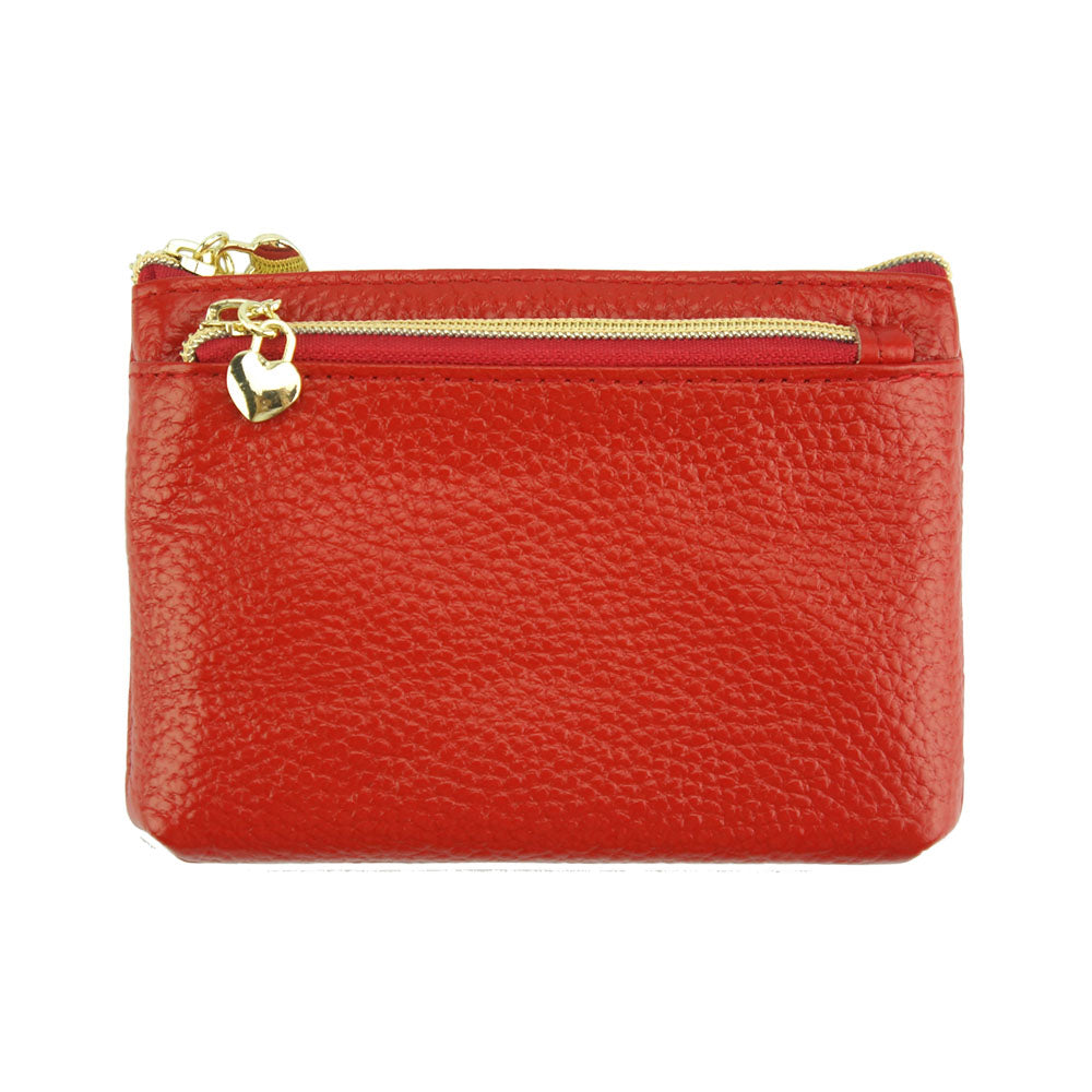 Soave Leather Coin Card Holder - Made In Italy
