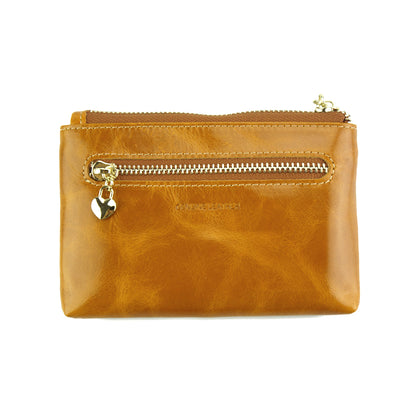 Sarah Leather Coin &amp; Card Holder - Made In Italy