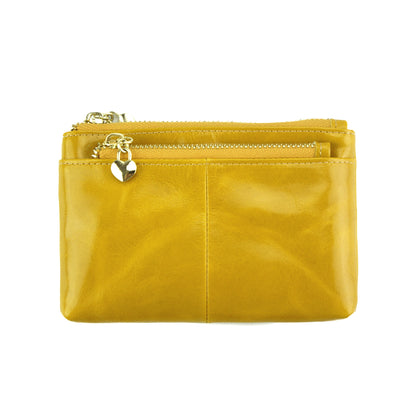 Sarah Leather Coin &amp; Card Holder - Made In Italy