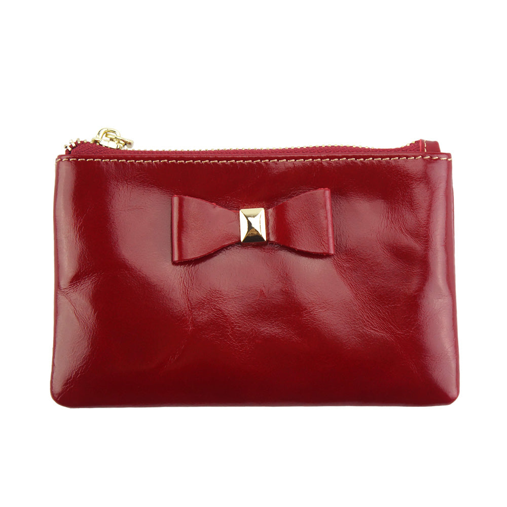 Jessica Leather Coin Card Holder - Made In Italy