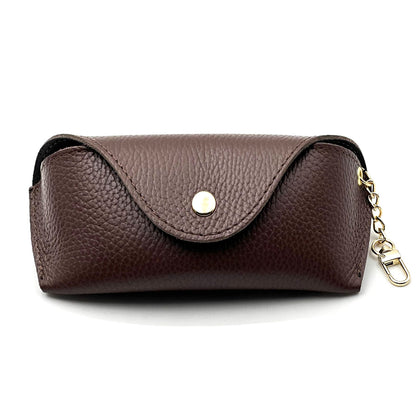 Lisetta Clip-On Leather Eyewear Case - Made In Italy