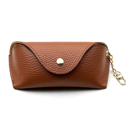 Lisetta Clip-On Leather Eyewear Case - Made In Italy