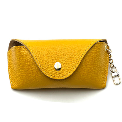 Lisetta Clip-On Leather Eyewear Case - Made In Italy