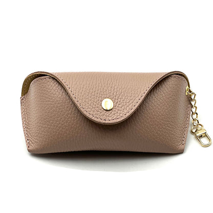Lisetta Clip-On Leather Eyewear Case - Made In Italy