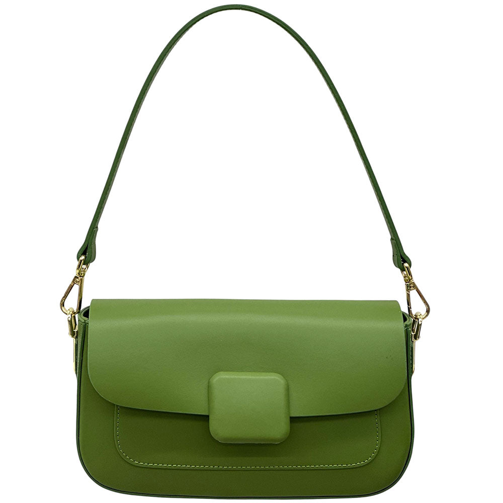 Serelia Cow Leather Shoulder and Crossbody Bag - Made In Italy
