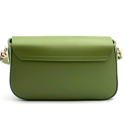 Serelia Cow Leather Shoulder and Crossbody Bag - Made In Italy