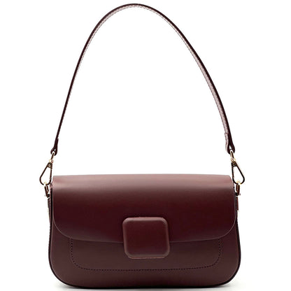 Serelia Cow Leather Shoulder and Crossbody Bag - Made In Italy