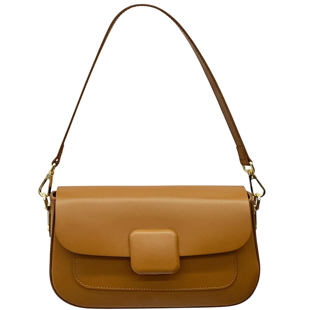 Serelia Cow Leather Shoulder and Crossbody Bag - Made In Italy