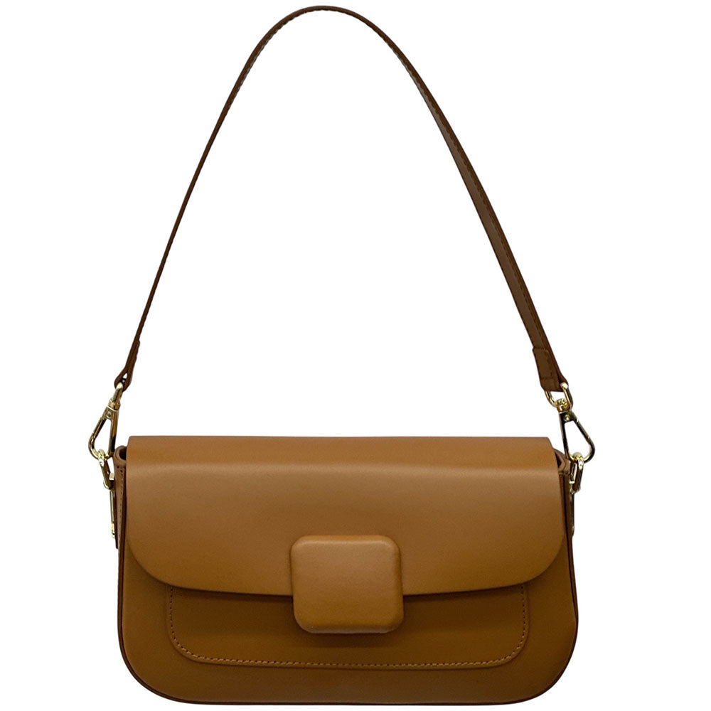 Serelia Cow Leather Shoulder and Crossbody Bag - Made In Italy