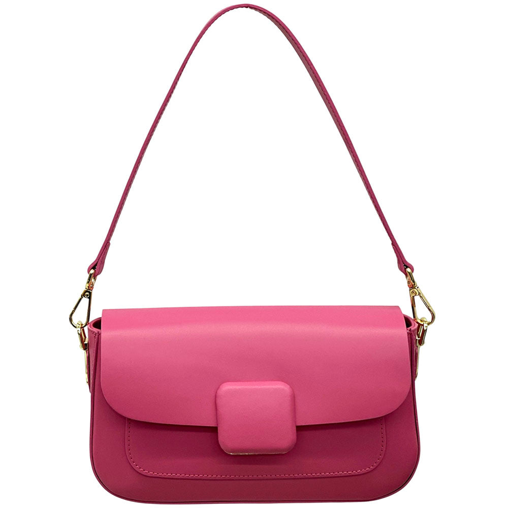 Serelia Cow Leather Shoulder and Crossbody Bag - Made In Italy