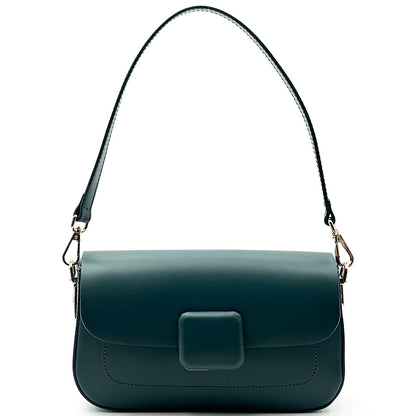 Serelia Cow Leather Shoulder and Crossbody Bag - Made In Italy
