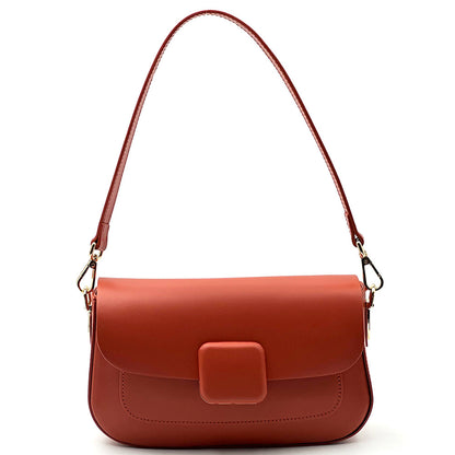 Serelia Cow Leather Shoulder and Crossbody Bag - Made In Italy