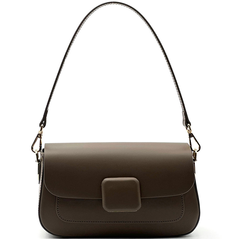 Serelia Cow Leather Shoulder and Crossbody Bag - Made In Italy