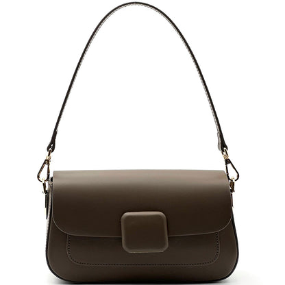 Serelia Cow Leather Shoulder and Crossbody Bag - Made In Italy