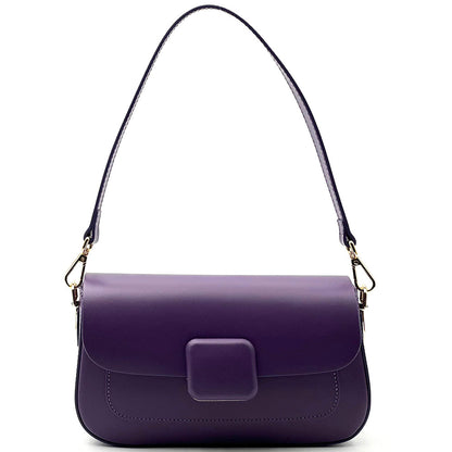 Serelia Cow Leather Shoulder and Crossbody Bag - Made In Italy