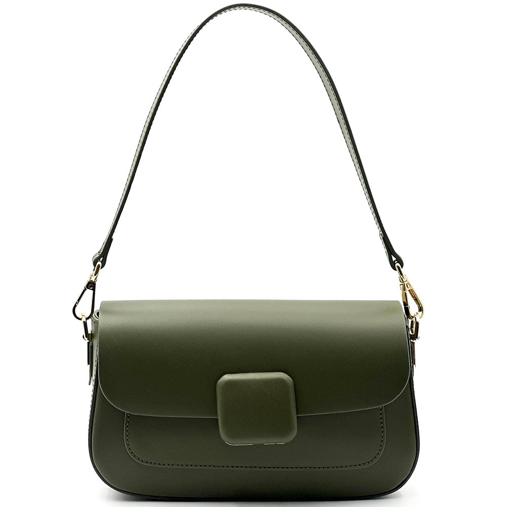 Serelia Cow Leather Shoulder and Crossbody Bag - Made In Italy