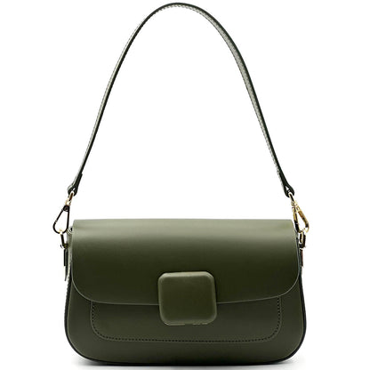 Serelia Cow Leather Shoulder and Crossbody Bag - Made In Italy