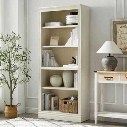 Standard Bookshelves and Bookcase Floor Standing 5 Tier Adjustable Shelves Organizer and Storage, 72in Tall Bookshelf