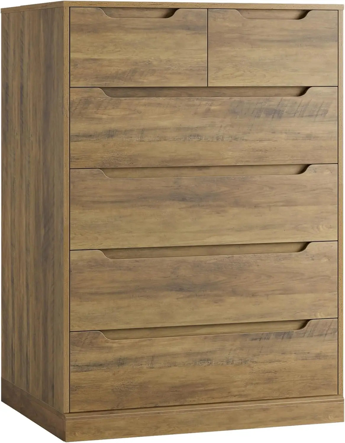 Modern 6 Drawer Dresser for Bedroom, Tall Chest of Drawers with Storage, Large Wood Storage Chest Organizers