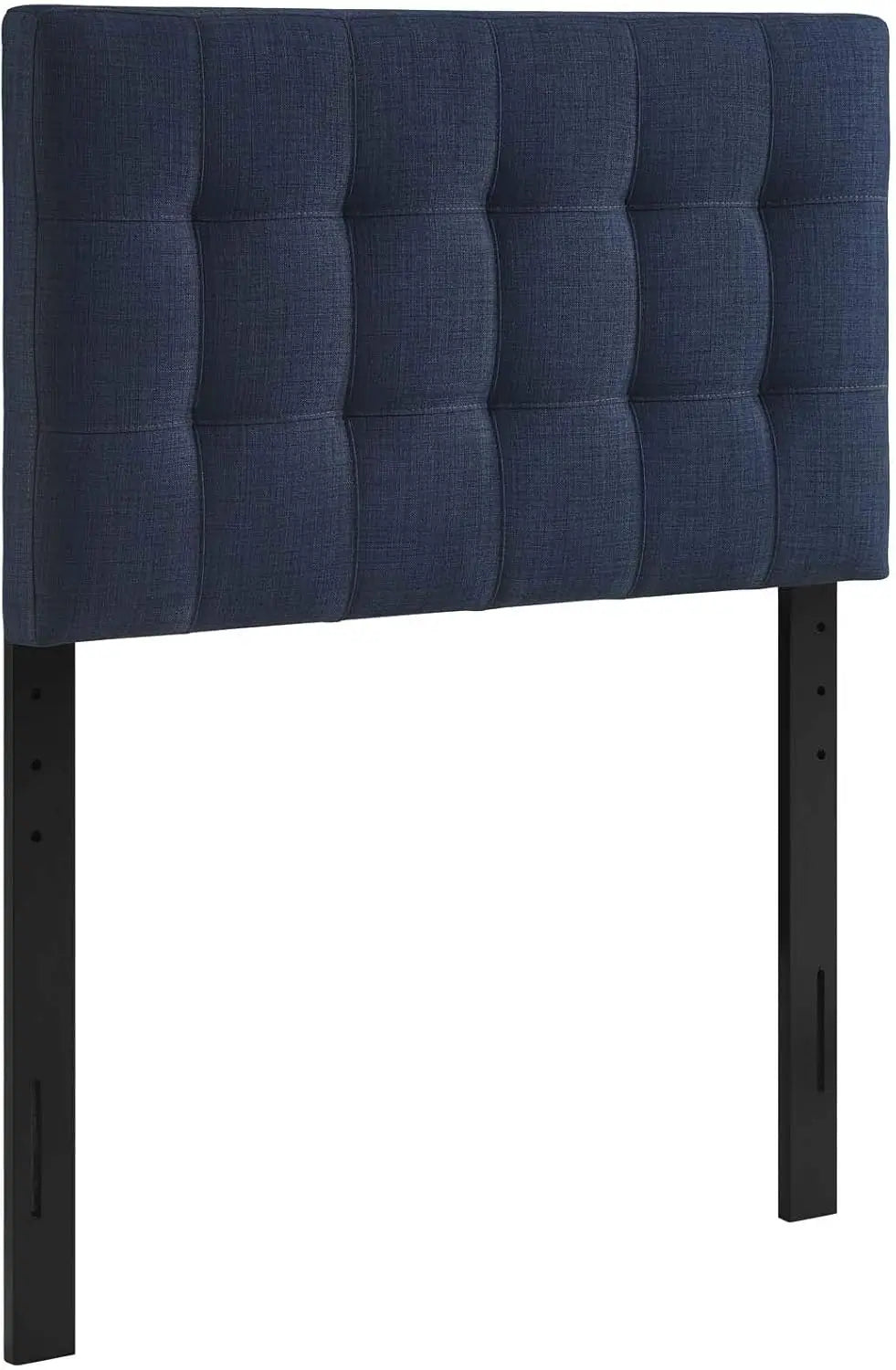 Lily Tufted Linen Fabric Upholstered Twin Headboard in Navy