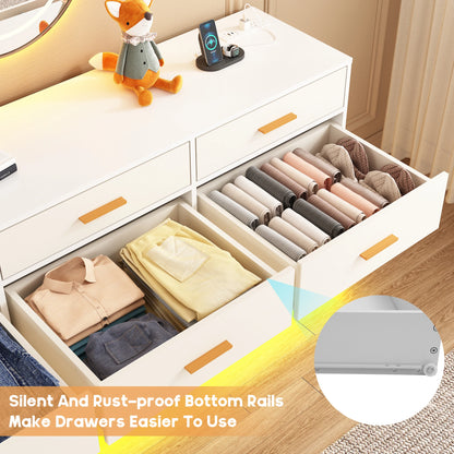 12 Drawer Dresser for Bedroom, 63&
