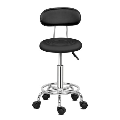 Swivel Salon Stool Chair with Backrest, Adjustable Hydraulic Rolling Stool Work Salon Drafting Swivel Task Chair