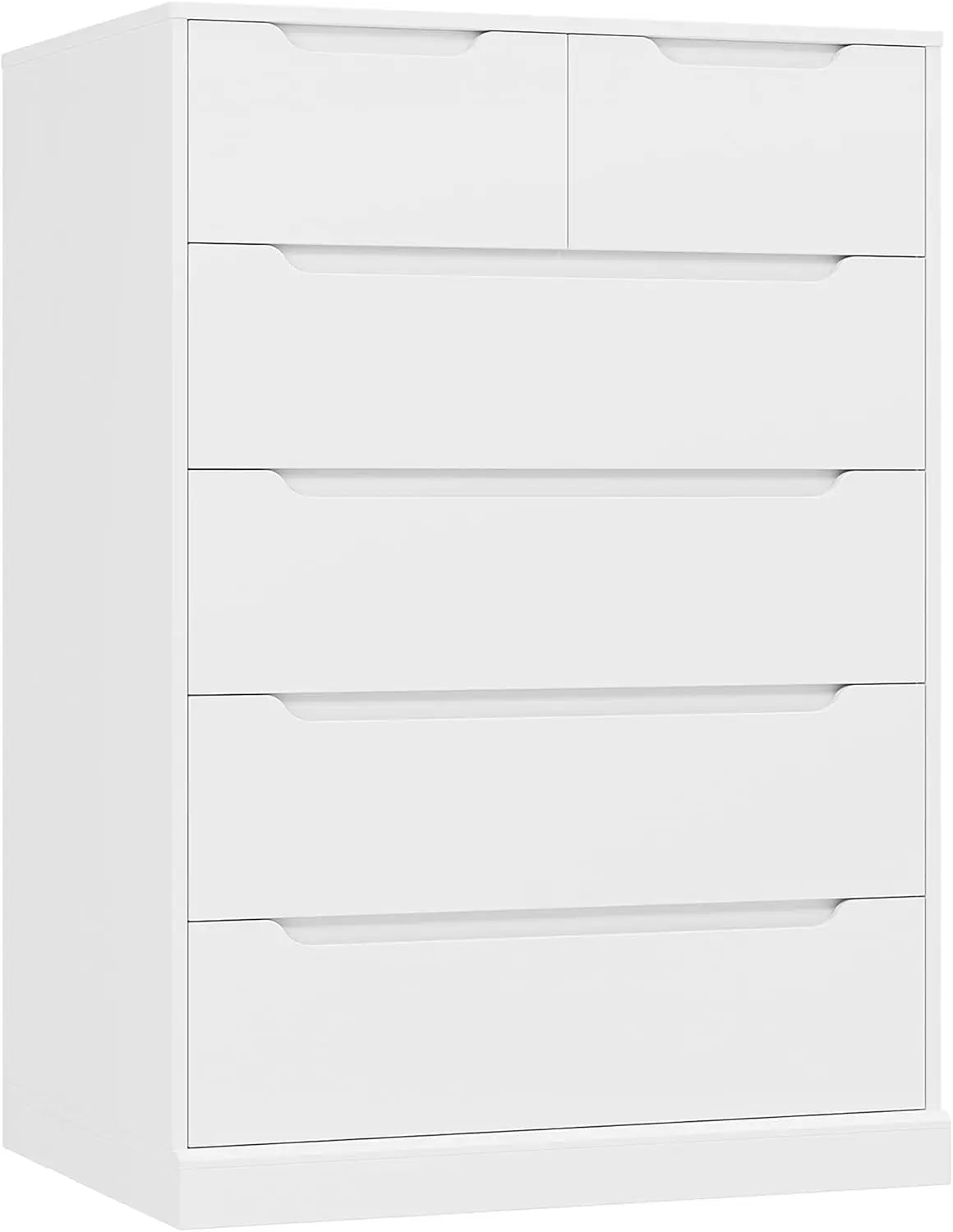 Modern 6 Drawer Dresser for Bedroom, Tall Chest of Drawers with Storage, Large Wood Storage Chest Organizers
