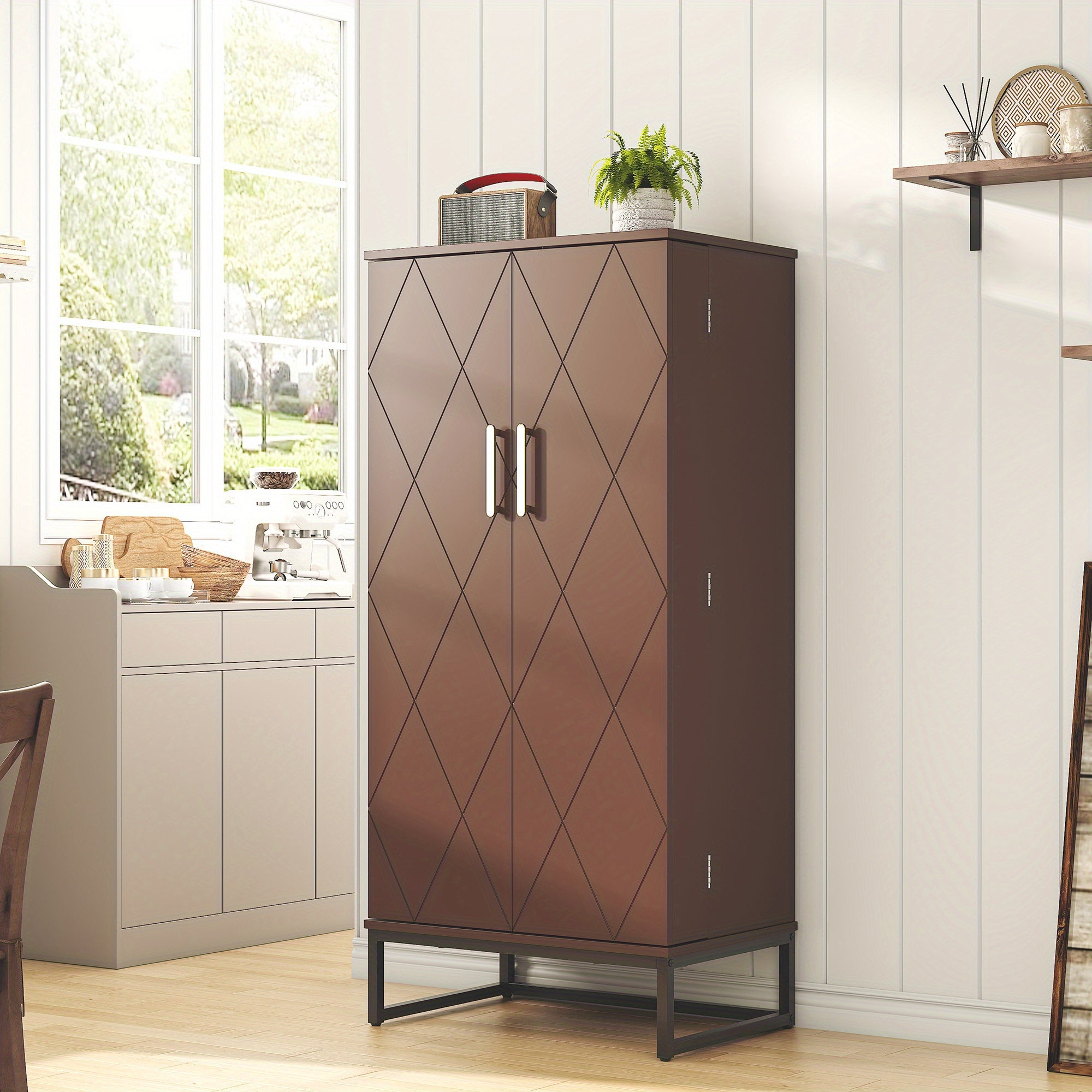 51&quot; Office Cabinet with Adjustable Shelves, Office Organization Storage Cabinet