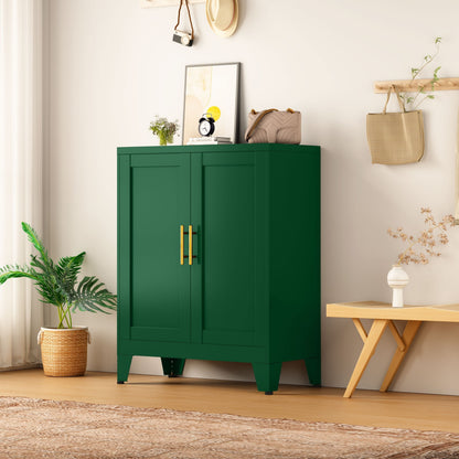 35.83&quot; Metal Storage Cabinet Sideboard with Adjustable Shelf and Double Doors