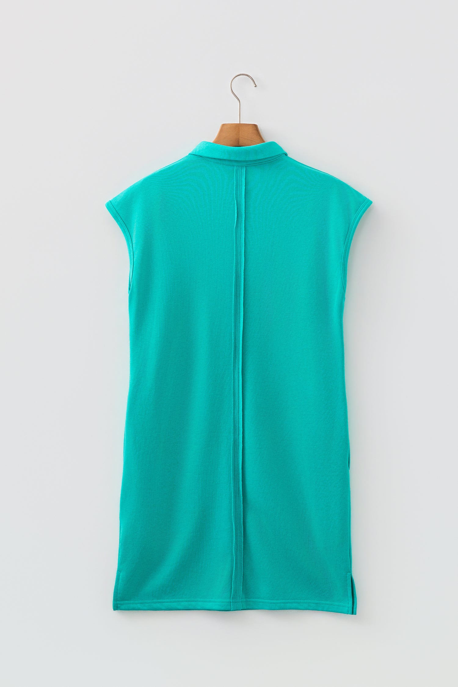 Sea Green Relaxed Fit Polo T Shirt Dress