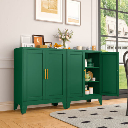 35.83&quot; Metal Storage Cabinet Sideboard with Adjustable Shelf and Double Doors