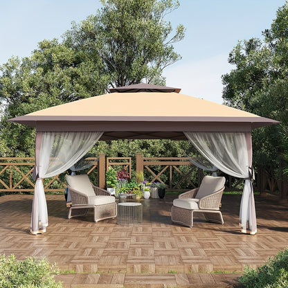 12x12/13x13 Pop Up Gazebo Outdoor Canopy Shelter With Mosquito Netting