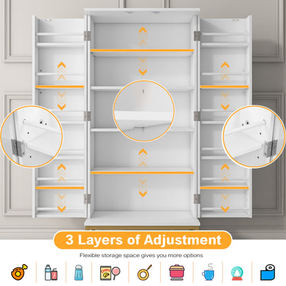 51&quot; Office Cabinet with Adjustable Shelves, Office Organization Storage Cabinet