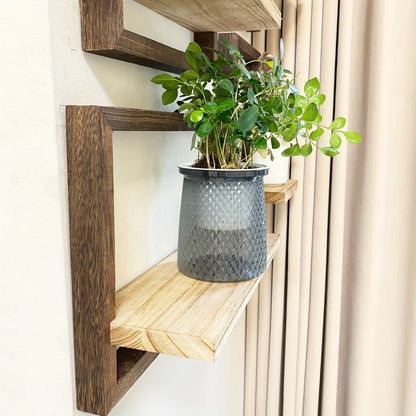 4-Piece Wooden Wall Shelf Set - Modern Floating Shelves for Living Room Decor