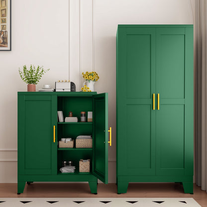 35.83&quot; Metal Storage Cabinet Sideboard with Adjustable Shelf and Double Doors