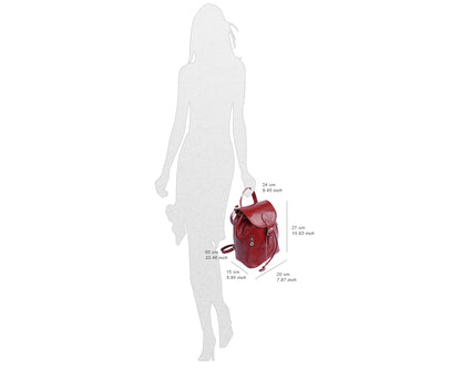 Luminosa Leather Backpack purse - Made In Italy
