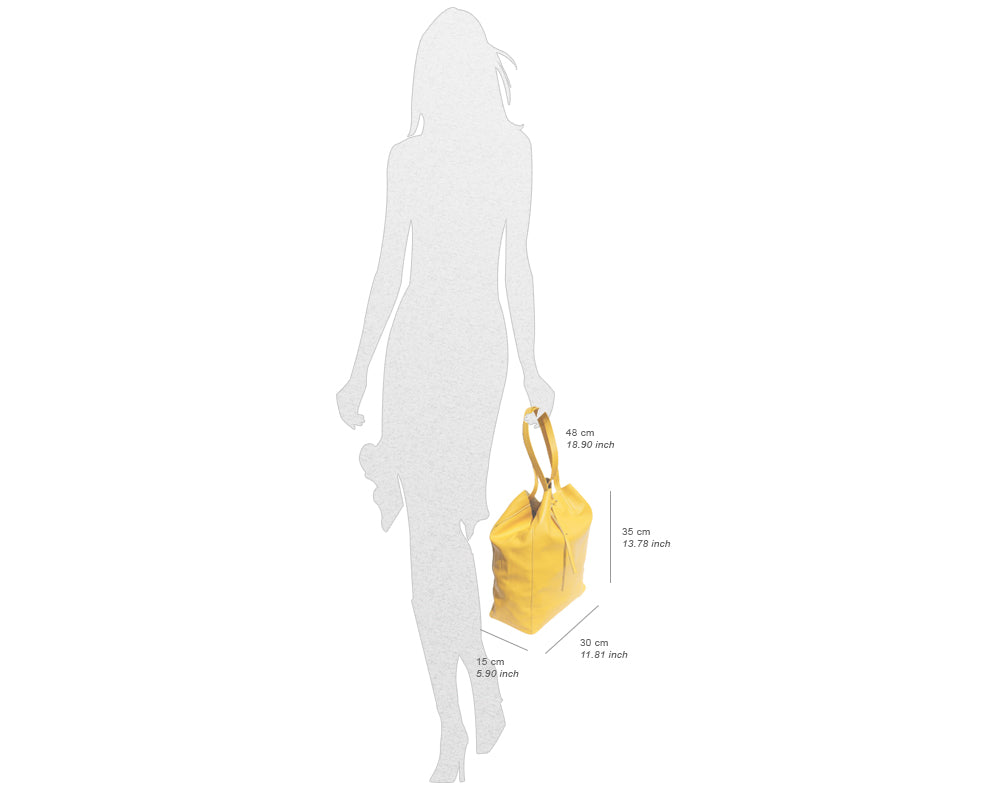 Babila Italian Genuine Leather Tote Bag - Made In Italy