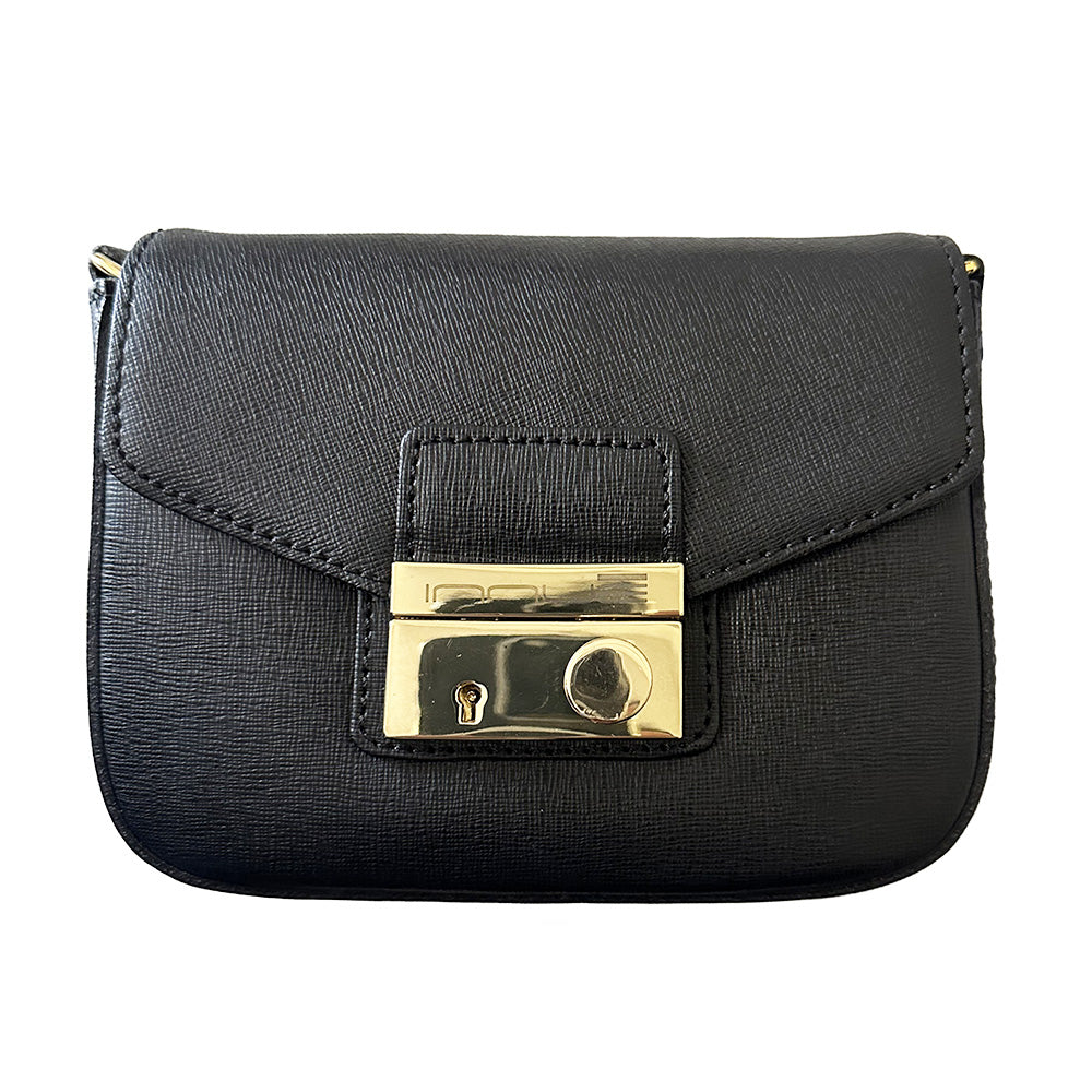 City cross-body leather bag - Stock - Made In Italy