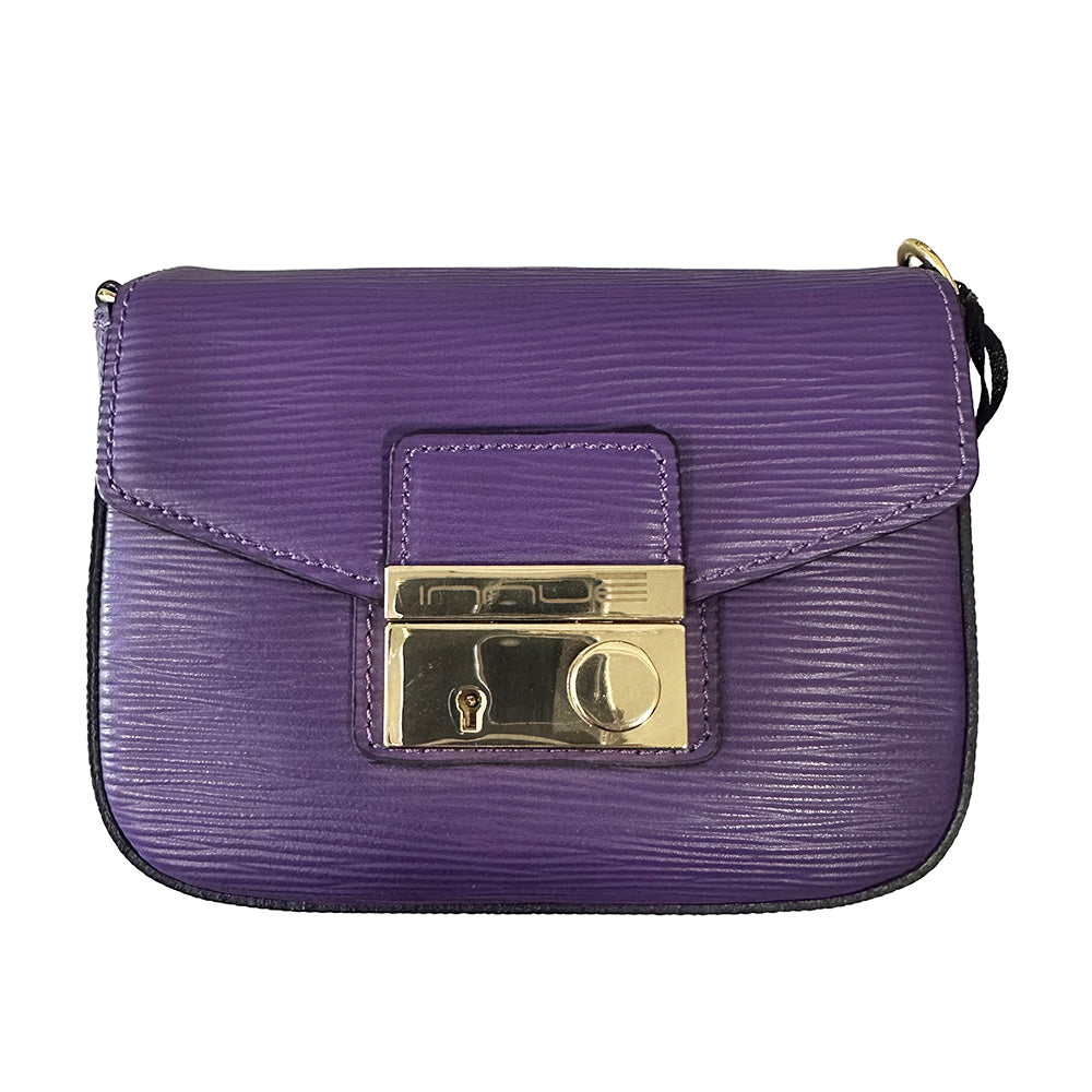 City cross-body leather bag - Stock - Made In Italy